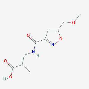 molecular formula C10H14N2O5 B14899144 3-(5-(Methoxymethyl)isoxazole-3-carboxamido)-2-methylpropanoic acid 