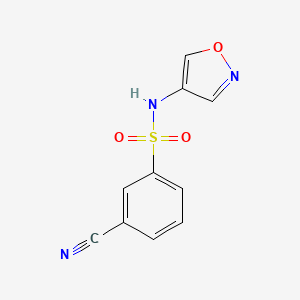 molecular formula C10H7N3O3S B14899163 3-Cyano-n-(isoxazol-4-yl)benzenesulfonamide 