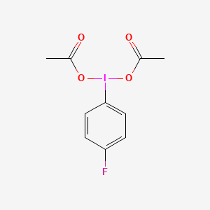 molecular formula C10H10FIO4 B14899164 Bis(acetyloxy)(4-fluorophenyl)-lambda~3~-iodane 