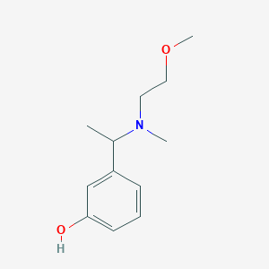 molecular formula C12H19NO2 B14899176 3-(1-((2-Methoxyethyl)(methyl)amino)ethyl)phenol 