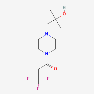 molecular formula C11H19F3N2O2 B14899179 3,3,3-Trifluoro-1-(4-(2-hydroxy-2-methylpropyl)piperazin-1-yl)propan-1-one 