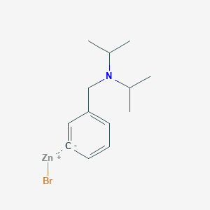 molecular formula C13H20BrNZn B14899192 3-[(Di-i-propylamino)methyl]phenylZinc bromide 