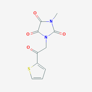 molecular formula C10H8N2O4S B14899222 1-Methyl-3-(2-oxo-2-(thiophen-2-yl)ethyl)imidazolidine-2,4,5-trione 