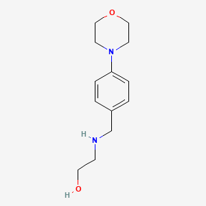 molecular formula C13H20N2O2 B14899229 2-((4-Morpholinobenzyl)amino)ethan-1-ol 