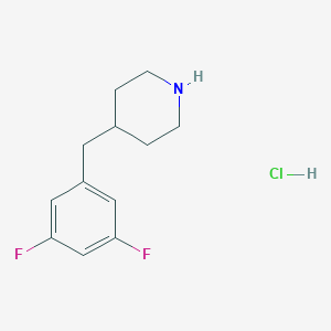 molecular formula C12H16ClF2N B1489923 4-[(3,5-Difluorophenyl)methyl]piperidine hydrochloride CAS No. 782504-61-4