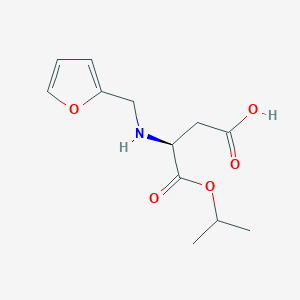 molecular formula C12H17NO5 B14899230 (S)-3-((furan-2-ylmethyl)amino)-4-isopropoxy-4-oxobutanoic acid 