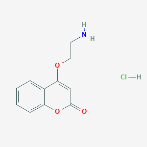 molecular formula C11H12ClNO3 B1489925 4-(2-氨基乙氧基)-2H-色烯-2-酮盐酸盐 CAS No. 1864053-49-5