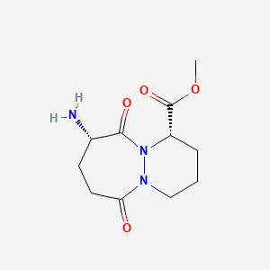 molecular formula C11H17N3O4 B14899260 (1S,9S)-9-Amino-6,10-dioxo-octahydro-pyridazino[1,2-a][1,2]diazepine-1-carboxylic acid methyl ester 