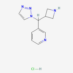 molecular formula C11H14ClN5 B1489927 3-(氮杂环丁-3-基(1H-1,2,3-三唑-1-基)甲基)吡啶盐酸盐 CAS No. 1824018-46-3