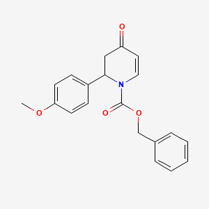 Benzyl 2-(4-methoxyphenyl)-4-oxo-3,4-dihydropyridine-1(2H)-carboxylate