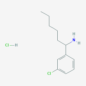 molecular formula C12H19Cl2N B1489928 1-(3-氯苯基)己胺盐酸盐 CAS No. 2098024-70-3