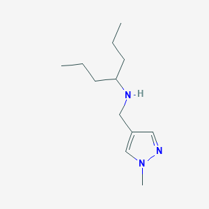 molecular formula C12H23N3 B14899285 n-((1-Methyl-1h-pyrazol-4-yl)methyl)heptan-4-amine 