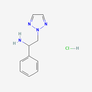 molecular formula C10H13ClN4 B1489930 1-苯基-2-(2H-1,2,3-三唑-2-基)乙-1-胺盐酸盐 CAS No. 1824269-13-7