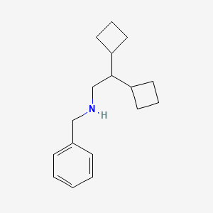 molecular formula C17H25N B14899310 N-Benzyl-2,2-dicyclobutylethan-1-amine 