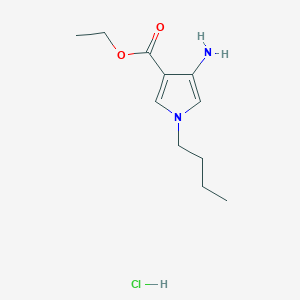 molecular formula C11H19ClN2O2 B14899325 Ethyl 4-amino-1-butyl-1H-pyrrole-3-carboxylate hydrochloride 