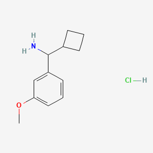molecular formula C12H18ClNO B1489934 Cyclobutyl(3-methoxyphenyl)methanamine hydrochloride CAS No. 1864014-18-5