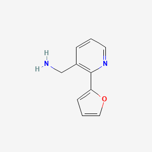 molecular formula C10H10N2O B1489935 [2-(Furan-2-yl)pyridin-3-yl]methanamine CAS No. 1255637-17-2