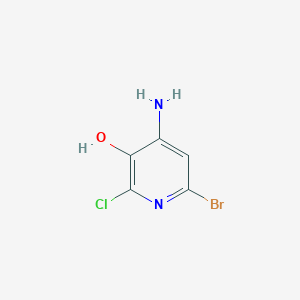 molecular formula C5H4BrClN2O B14899351 4-Amino-6-bromo-2-chloropyridin-3-ol 