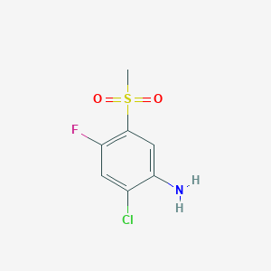 molecular formula C7H7ClFNO2S B1489937 2-Chloro-4-fluoro-5-methanesulfonylaniline CAS No. 1820604-47-4