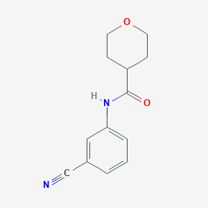 molecular formula C13H14N2O2 B14899372 n-(3-Cyanophenyl)tetrahydro-2h-pyran-4-carboxamide 