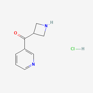 molecular formula C9H11ClN2O B1489942 Azetidin-3-yl(pyridin-3-yl)methanone hydrochloride CAS No. 1864060-48-9
