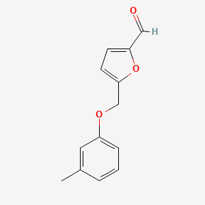 molecular formula C13H12O3 B14899426 5-((M-tolyloxy)methyl)furan-2-carbaldehyde 