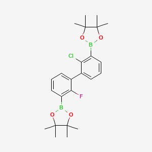 2,2'-(2-Chloro-2'-fluoro-[1,1'-biphenyl]-3,3'-diyl)bis(4,4,5,5-tetramethyl-1,3,2-dioxaborolane)