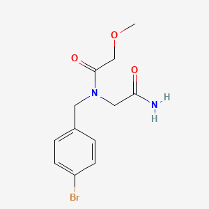 molecular formula C12H15BrN2O3 B14899443 n-(2-Amino-2-oxoethyl)-N-(4-bromobenzyl)-2-methoxyacetamide 