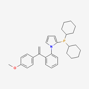 molecular formula C31H38NOP B14899505 2-(Dicyclohexylphosphanyl)-1-(2-(1-(4-methoxyphenyl)vinyl)phenyl)-1H-pyrrole 