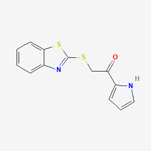 molecular formula C13H10N2OS2 B14899508 2-(Benzo[d]thiazol-2-ylthio)-1-(1h-pyrrol-2-yl)ethan-1-one 