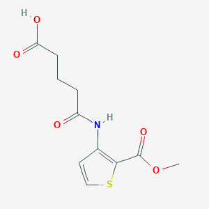 molecular formula C11H13NO5S B14899511 5-((2-(Methoxycarbonyl)thiophen-3-yl)amino)-5-oxopentanoic acid 