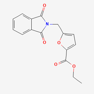 molecular formula C16H13NO5 B14899512 N-[[5-(ethoxycarbonyl)furan-2-yl]methyl]phthalimide 