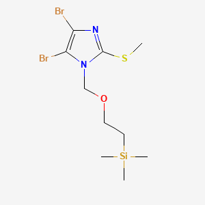 4,5-Dibromo-2-(methylthio)-1-((2-(trimethylsilyl)ethoxy)methyl)-1H-imidazole