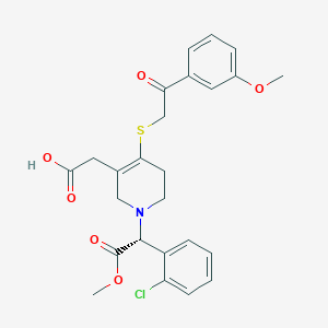 (R)-2-(1-(1-(2-Chlorophenyl)-2-methoxy-2-oxoethyl)-4-((2-(3-methoxyphenyl)-2-oxoethyl)thio)-1,2,5,6-tetrahydropyridin-3-yl)acetic acid