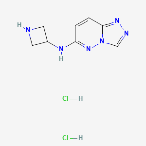 molecular formula C8H12Cl2N6 B1489952 N-(azetidin-3-yl)-[1,2,4]triazolo[4,3-b]pyridazin-6-amine dihydrochloride CAS No. 2098031-15-1