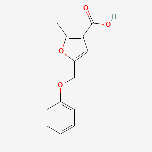 molecular formula C13H12O4 B14899528 2-methyl-5-(phenoxymethyl)furan-3-carboxylic Acid 