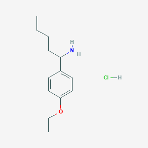 molecular formula C13H22ClNO B1489953 1-(4-Ethoxyphenyl)pentan-1-amine hydrochloride CAS No. 1864056-43-8