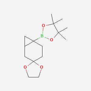 4,4,5,5-Tetramethyl-2-(spiro[bicyclo[4.1.0]heptane-3,2'-[1,3]dioxolan]-6-yl)-1,3,2-dioxaborolane