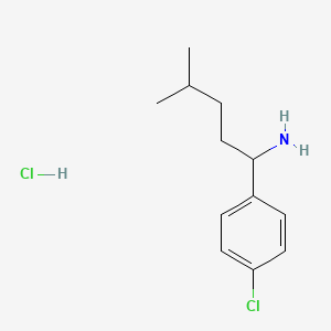 molecular formula C12H19Cl2N B1489954 1-(4-Chlorophenyl)-4-methylpentan-1-amine hydrochloride CAS No. 2098086-61-2