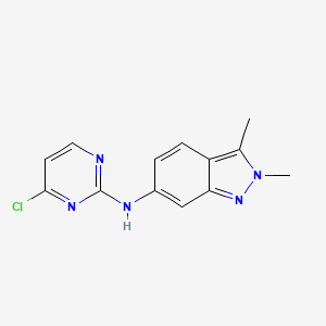 molecular formula C13H12ClN5 B1489956 N-(4-氯-2-嘧啶基)-2,3-二甲基-2H-吲唑-6-胺 CAS No. 1226499-97-3
