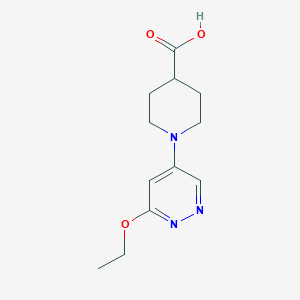 molecular formula C12H17N3O3 B1489958 1-(6-Ethoxypyridazin-4-yl)piperidine-4-carboxylic acid CAS No. 2098005-21-9