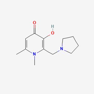 3-hydroxy-1,6-dimethyl-2-(pyrrolidin-1-ylmethyl)pyridin-4(1H)-one