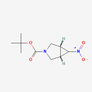 molecular formula C10H16N2O4 B14899588 (1R,5S,6s)-tert-Butyl 6-nitro-3-azabicyclo[3.1.0]hexane-3-carboxylate 