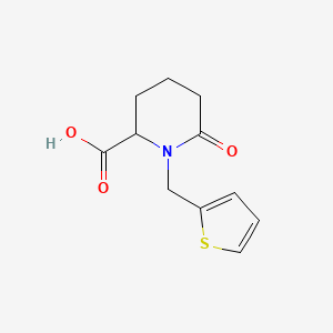 molecular formula C11H13NO3S B1489959 6-Oxo-1-(thiophen-2-ylmethyl)piperidine-2-carboxylic acid CAS No. 2097949-43-2
