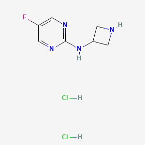 molecular formula C7H11Cl2FN4 B1489961 N-(azetidin-3-yl)-5-fluoropyrimidin-2-amine dihydrochloride CAS No. 2098088-44-7