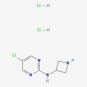molecular formula C7H11Cl3N4 B1489962 N-(azetidin-3-yl)-5-chloropyrimidin-2-amine dihydrochloride CAS No. 2098031-72-0