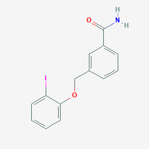 molecular formula C14H12INO2 B14899629 3-((2-Iodophenoxy)methyl)benzamide 