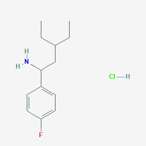 molecular formula C13H21ClFN B1489963 3-Ethyl-1-(4-fluorophenyl)pentan-1-amine hydrochloride CAS No. 1864062-76-9