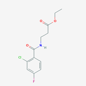 molecular formula C12H13ClFNO3 B14899631 Ethyl 3-(2-chloro-4-fluorobenzamido)propanoate 