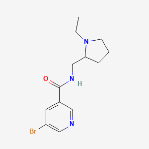 molecular formula C13H18BrN3O B14899655 5-Bromo-N-((1-ethylpyrrolidin-2-yl)methyl)nicotinamide 